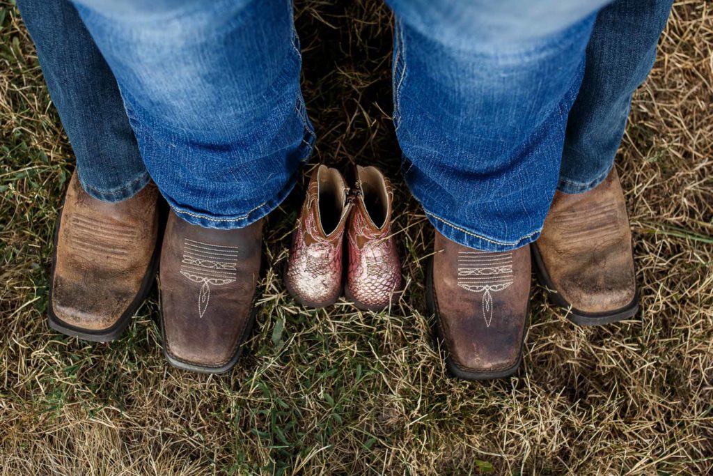 Johnston, Colorado maternity photographer cowboy boot family