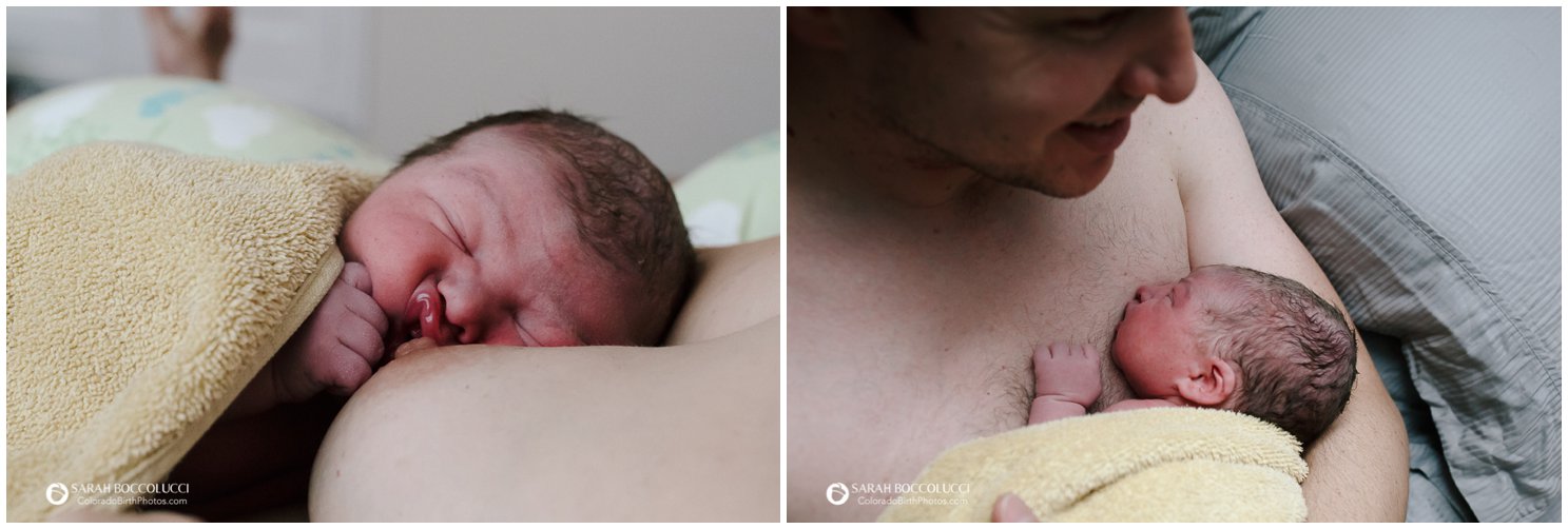 Longmont Colorado Birth Photographer, Homebirth, Baby just born