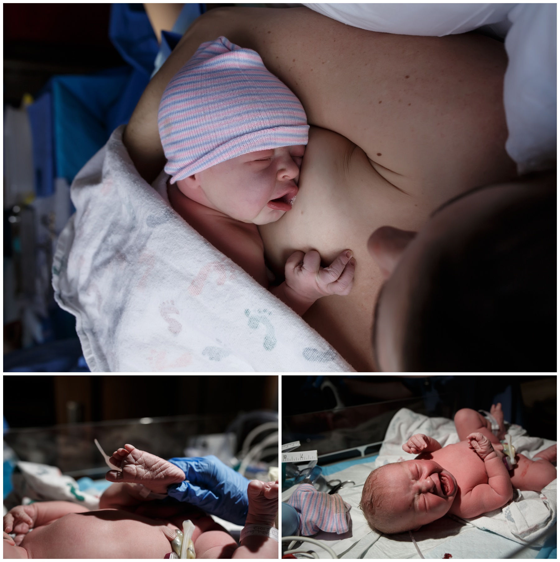 Denver, CO birth photographer Newborn exam