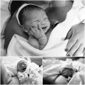 Freelensed images of just born baby