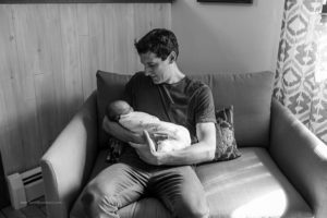 Nederland, Colorado, Lifestyle newborn photography, dad and baby