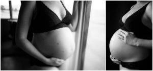 Maternity photographs taken indoor, Longmont, Colorado
