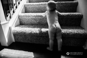 Longmont-Colorado-Baby-Photographer-Crawling-Up-Stairs